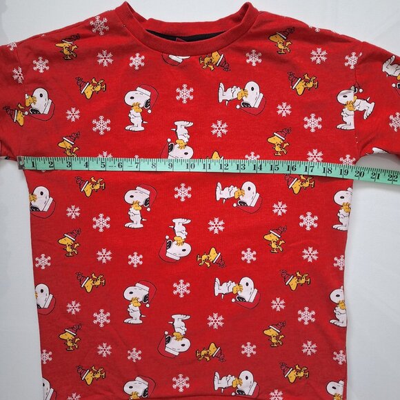Peanuts Snoopy and Woodstock Red Fleece Christmas Top - Picture 3 of 6